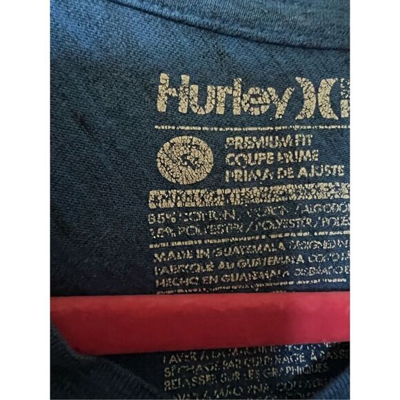 Hurley Blue V-Neck T-Shirt Premium Fit Mens Size Small - Picture 5 of 7